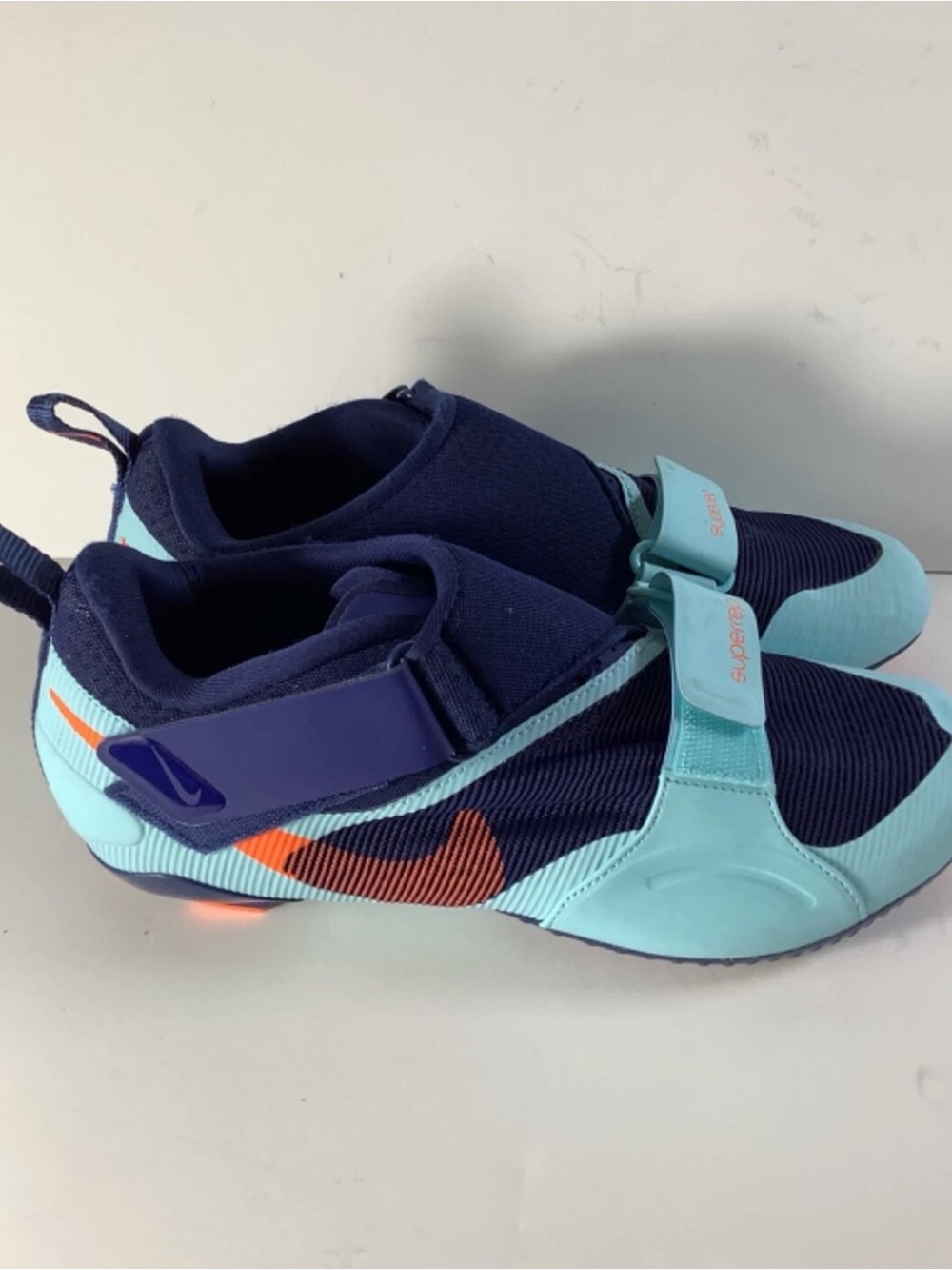 NIKE SuperRep Blue Void Copa Blue Total Orange Indoor Cycling Shoes Mens -  9.5